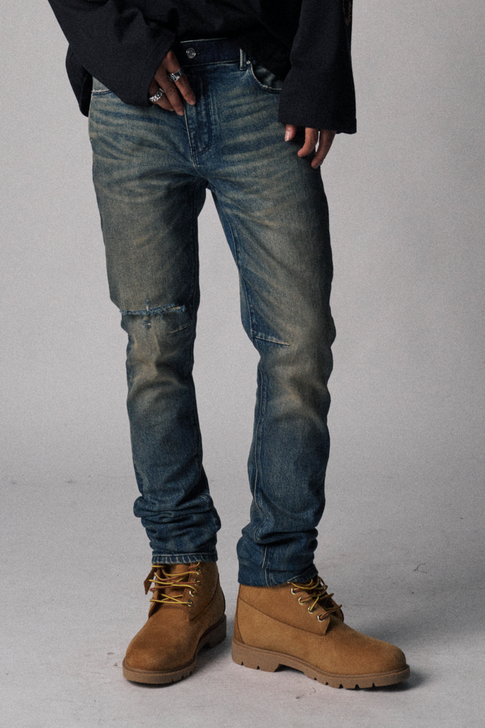 Bryant Skinny Jean - Storm Blue Triple Cross
