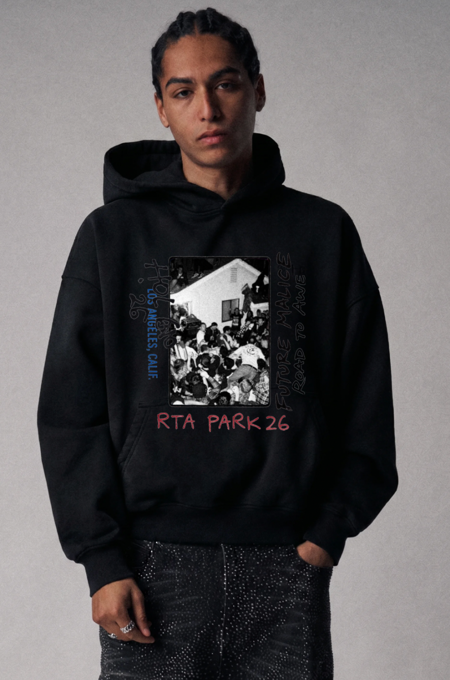 Sairen Cropped Boxy Hoodie - Vintage Black Rta Park
