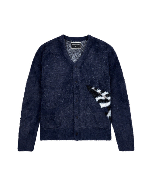 PAPER PLANES FUZZY CARDIGAN - Navy – Sammys NYC