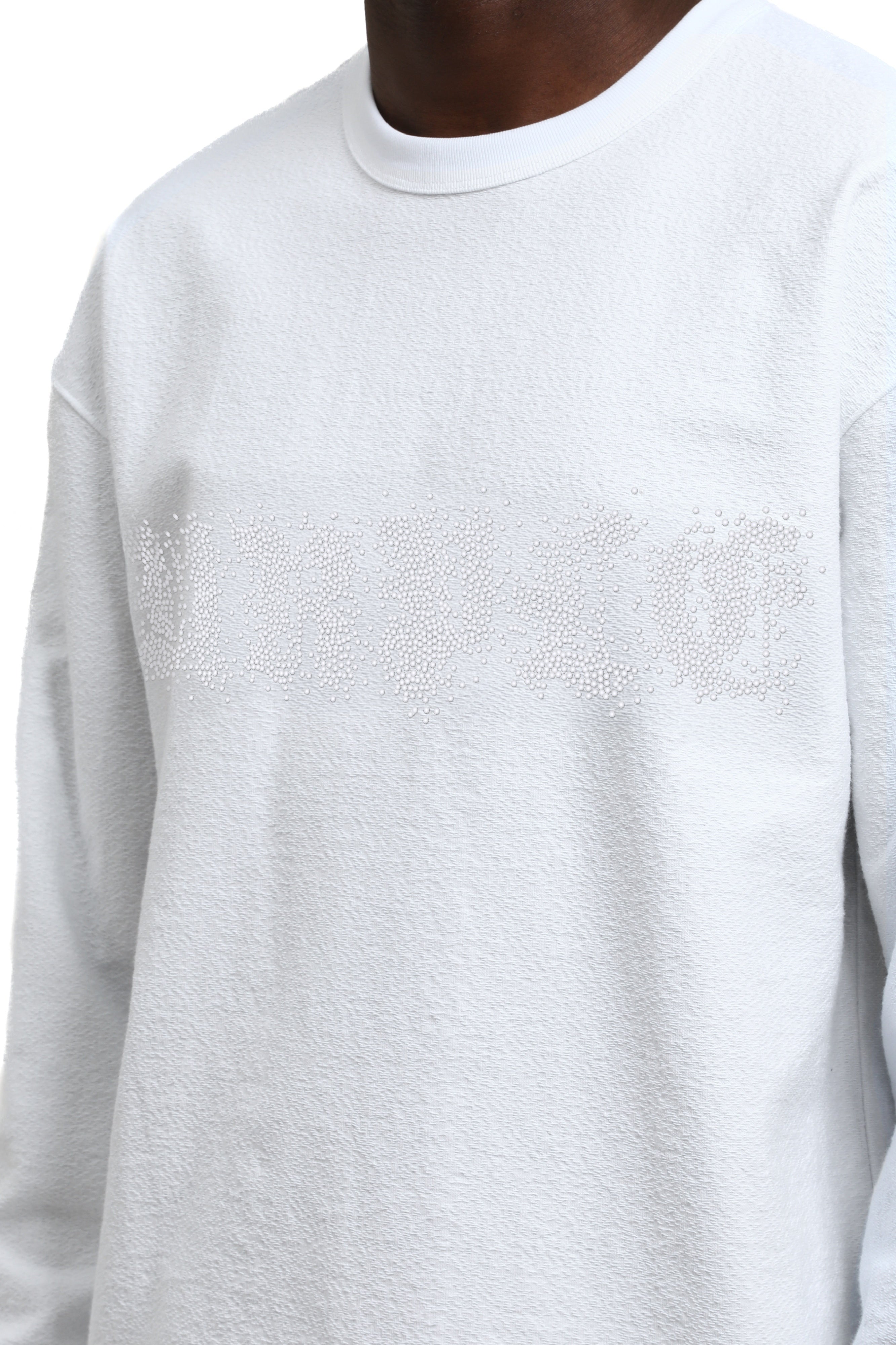 Hwt Textured Jersey Ls Tee - White