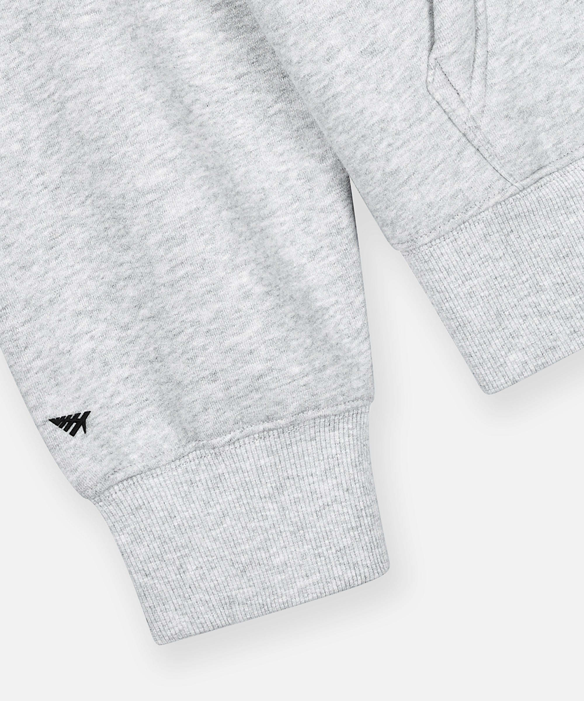 PLANES OVERSIZED SCRIPT WELD ZIP UP HOODIE -  HEATHER GREY