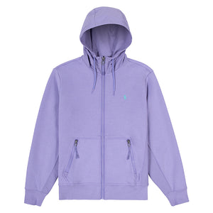 All Weather Double Knit Zip-up Hoodie - Sky Lavender