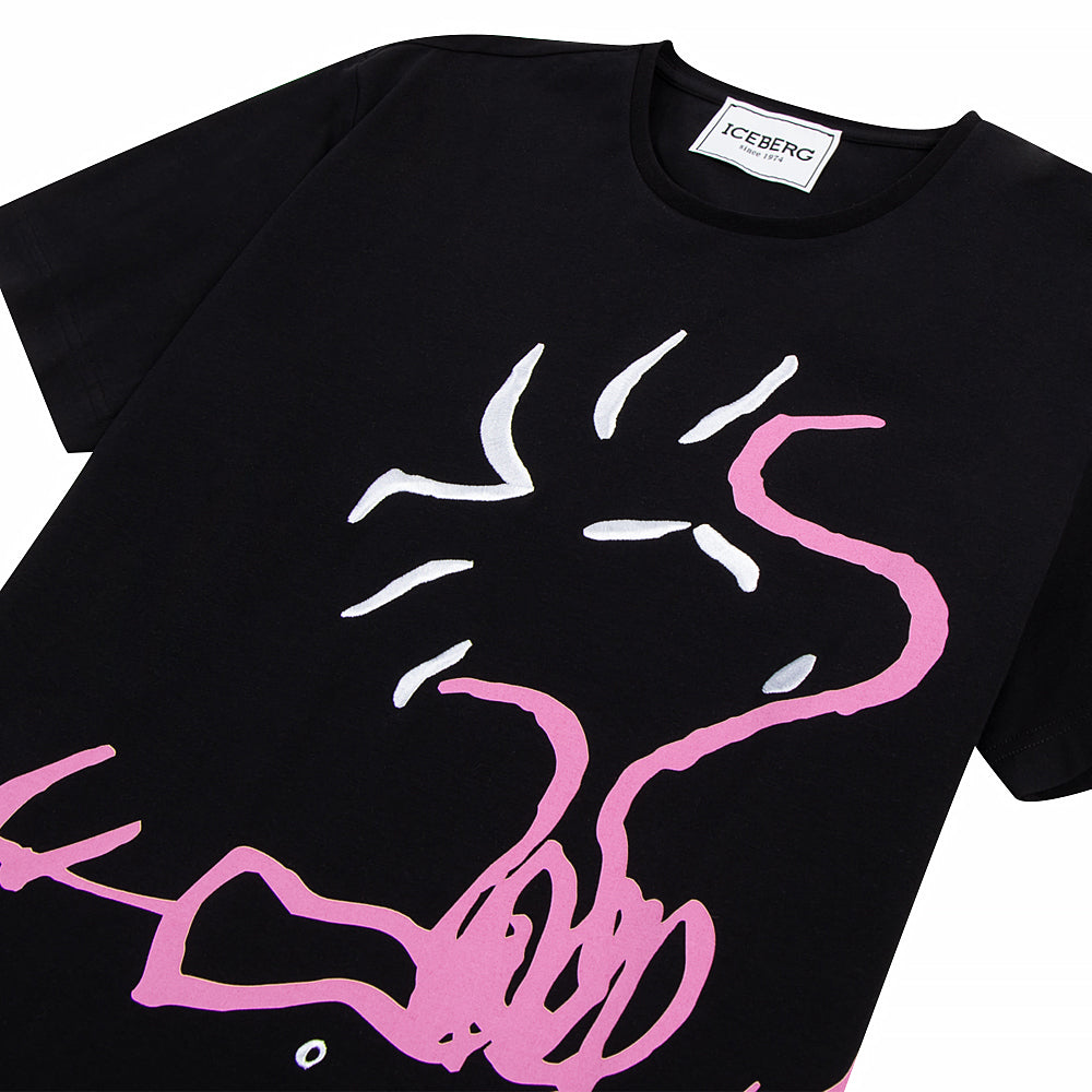 Woodstock Tee - Pink & Black