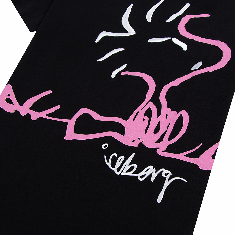 Woodstock Tee - Pink & Black