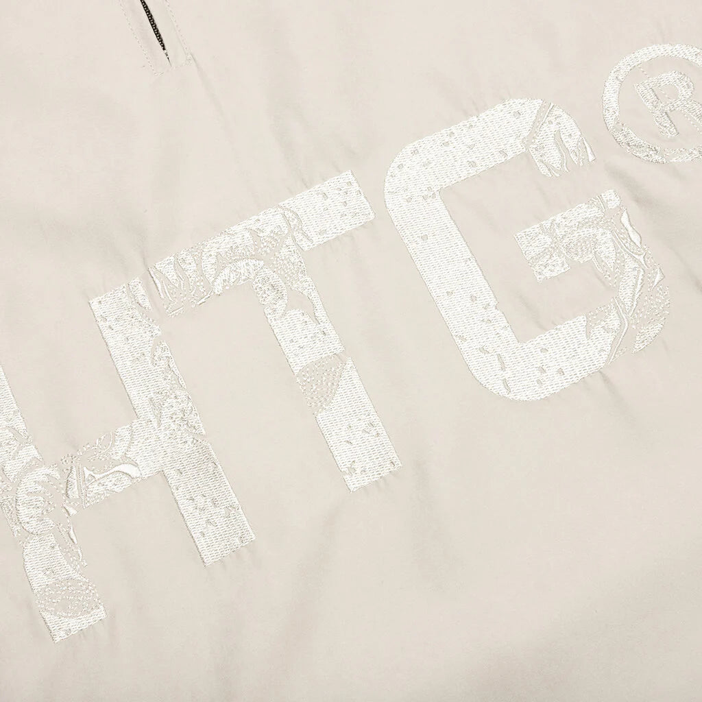 HTG Branded Qtr Zip - Bone