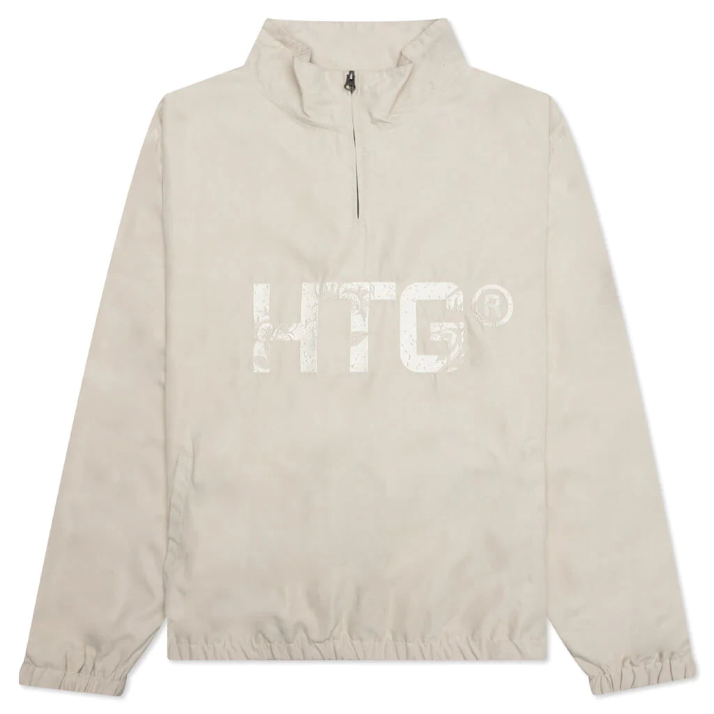 HTG Branded Qtr Zip - Bone