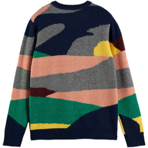 Abstract Wool Knitted Crew