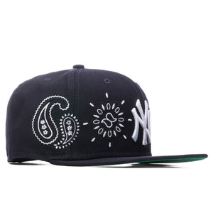 New York Yankee Paisley Elements Fitted - Navy