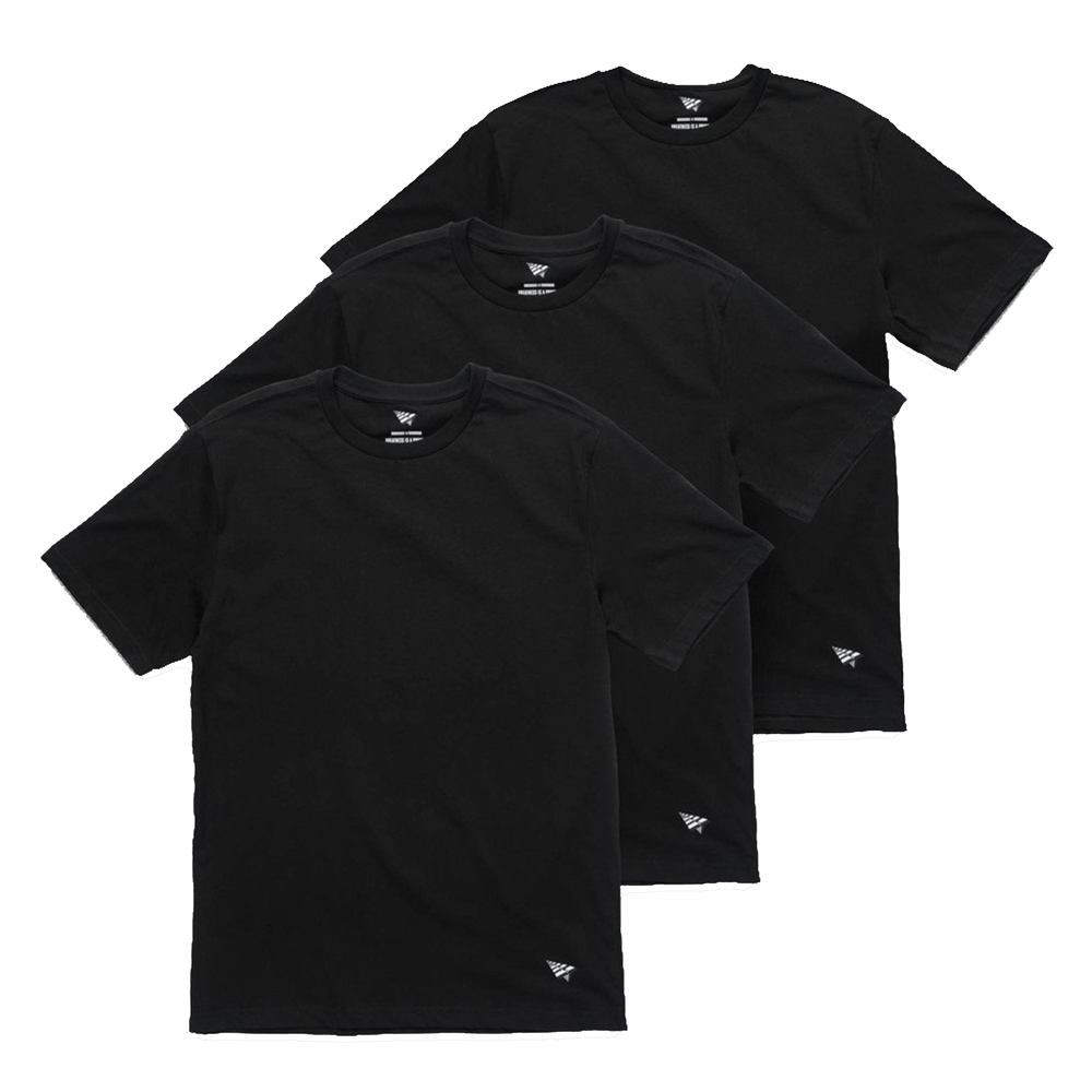 Essential Pack Three Tees - Black